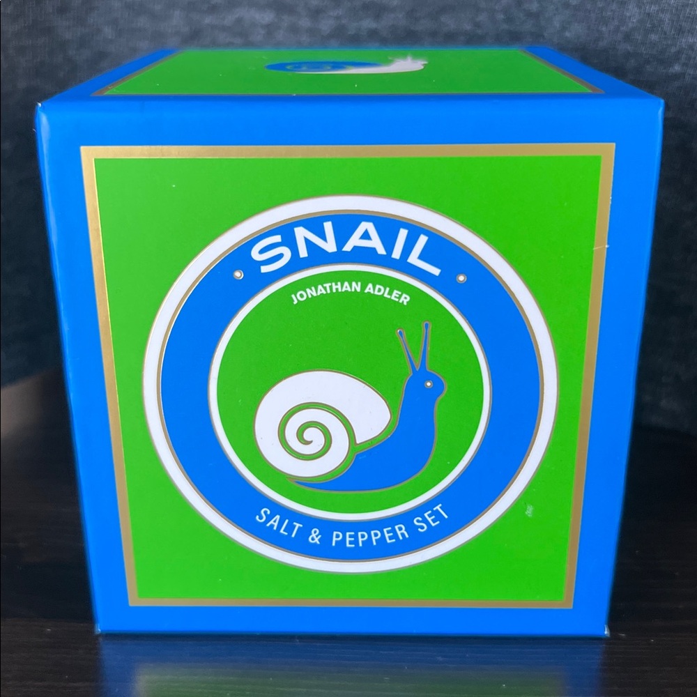 Jonathan Adler Snail Salt & Pepper Shakers in Black and White - SOLD OUT!